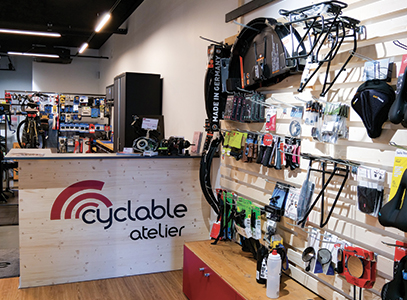 Intérieur magasin de vélos Villeurbanne