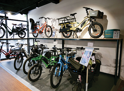 Intérieur magasin de vélos Villeurbanne